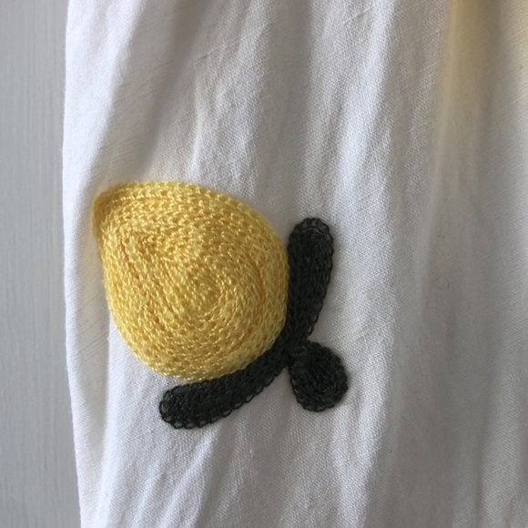 Anthropologie Red Carter Allison Lemon Embroidered Linen Jumpsuit - Picture 15 of 16